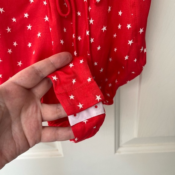 NWT ZARA Red Star Lace-Up Bodysuit S - Picture 8 of 14